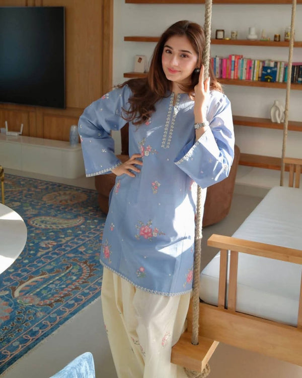 UNSTITCH SUIT DHANAK STUFF 2PC COLLECTION
