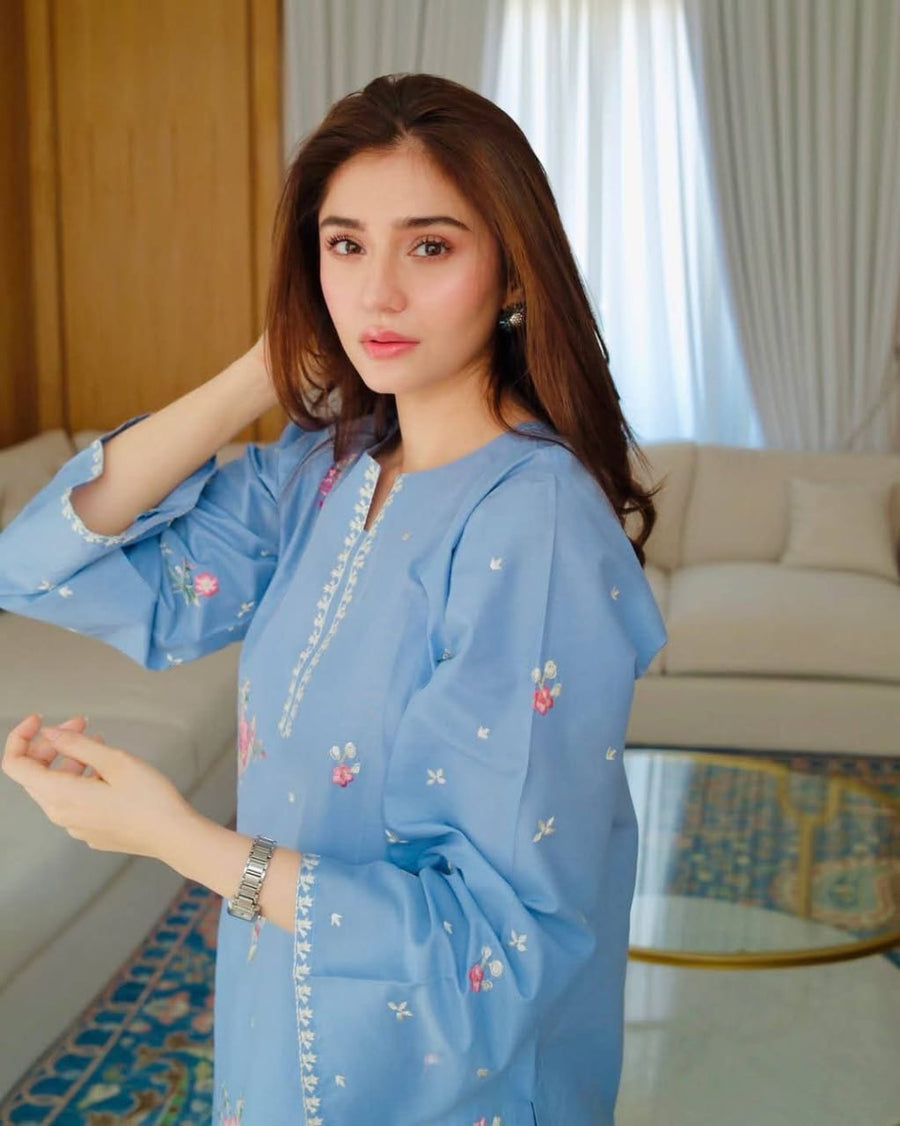 UNSTITCH SUIT DHANAK STUFF 2PC COLLECTION