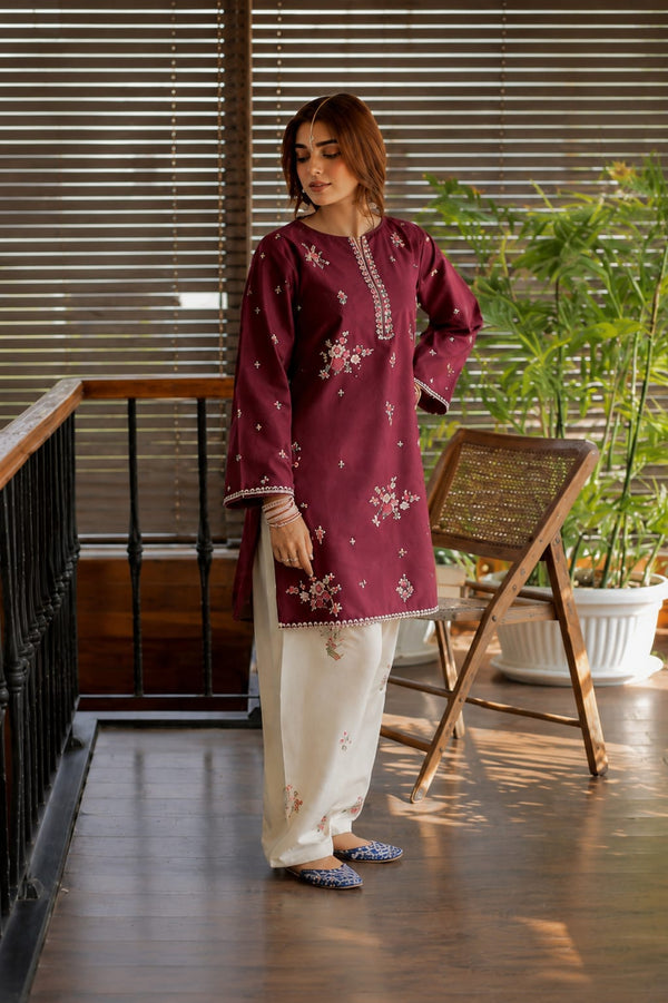 UNSTITCHE SUIT DHANAK STUFF 2PC COLLECTION