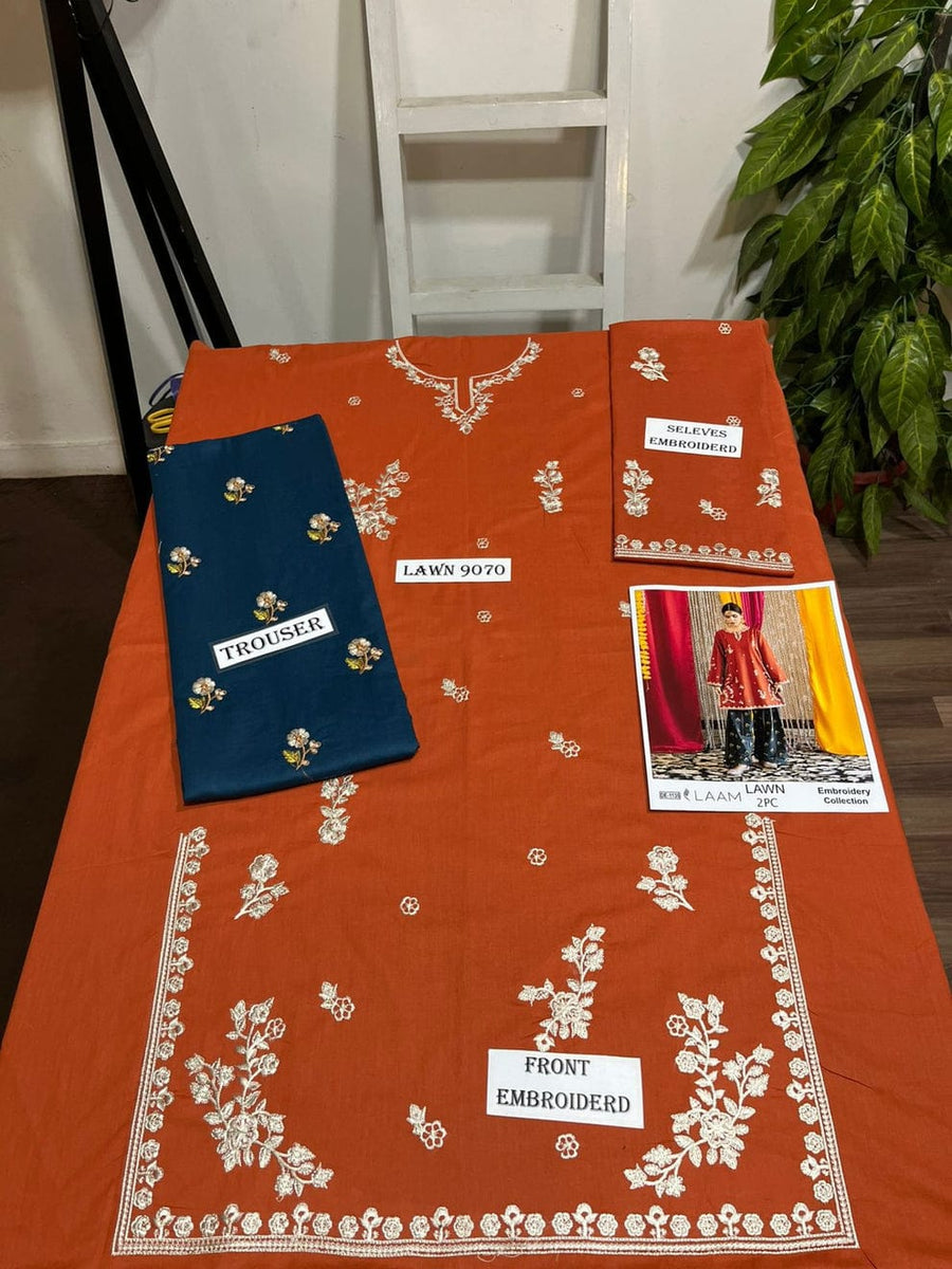 UNSTITCH SUIT DHANAK STUFF 2PC COLLECTION