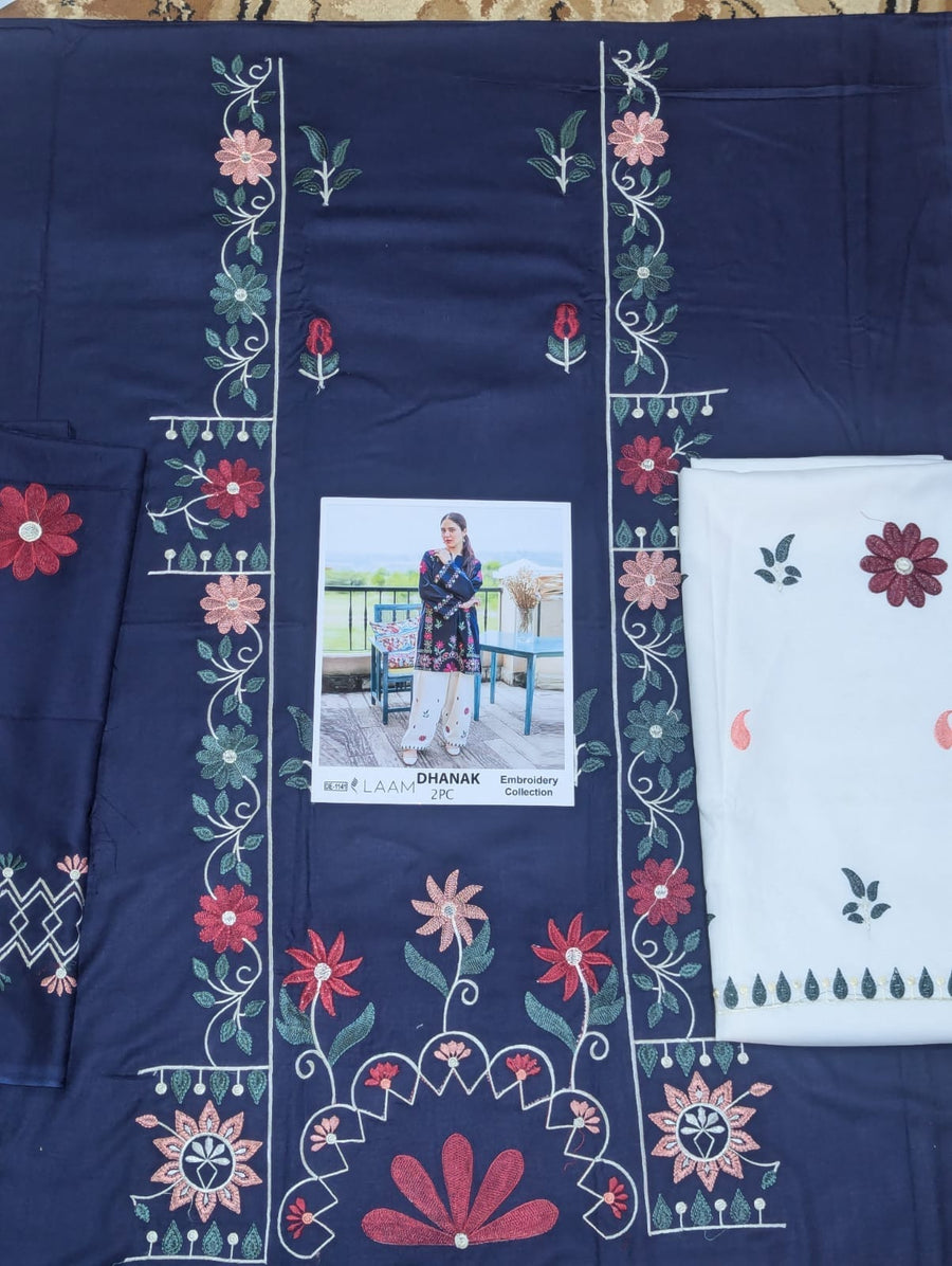 UNSTITCH SUIT DHANAK STUFF 2PC COLLECTION