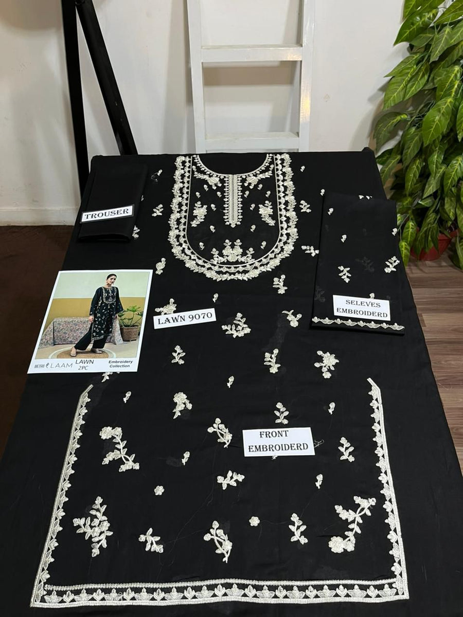 UNSTITCH SUIT DHANAK STUFF 2PC COLLECTION