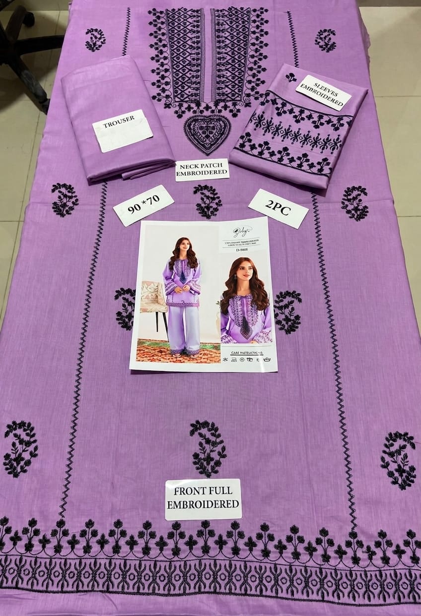 UNSTITCH SUIT DHANAK STUFF 2PC COLLECTION