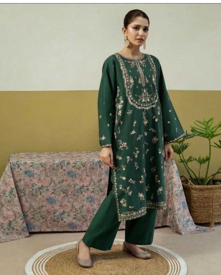 UNSTITCH SUIT DHANAK STUFF 2PC COLLECTION