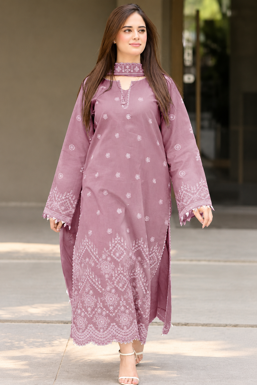 UNSTITCH SUIT DHANAK STUFF 2PC COLLECTION