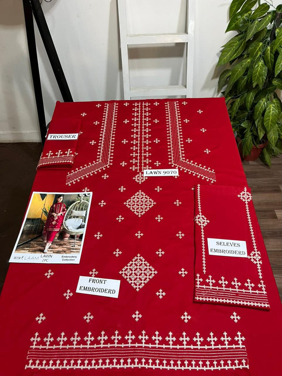 UNSTITCH SUIT DHANAK STUFF 2PC COLLECTION