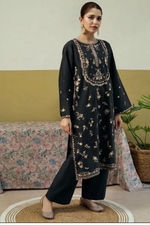 UNSTITCH SUIT DHANAK STUFF 2PC COLLECTION