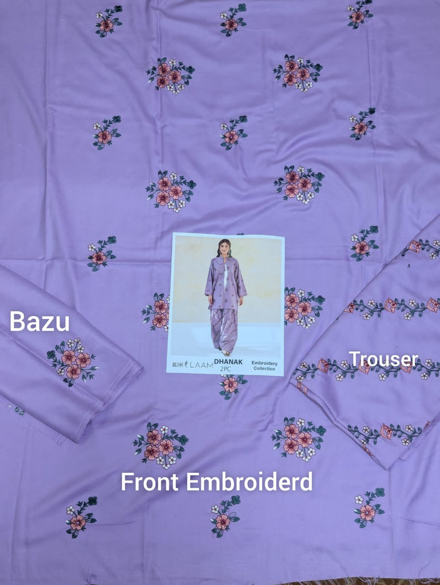 UNSTITCH SUIT DHANAK STUFF 2PC COLLECTION