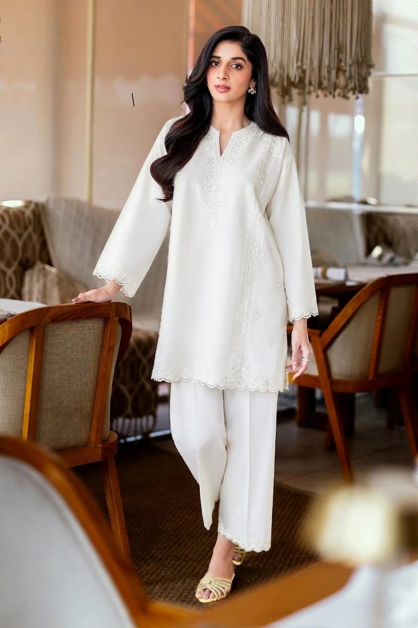 UNSTITCH SUIT DHANAK STUFF 2PC COLLECTION