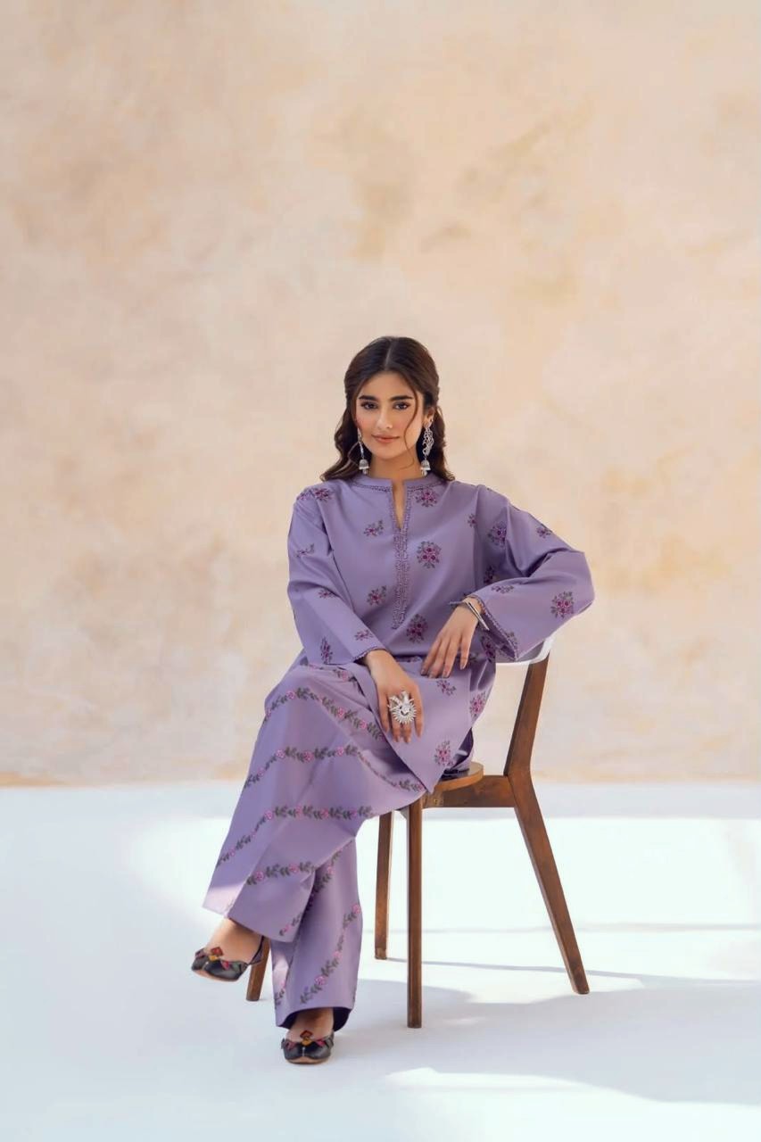 UNSTITCH SUIT DHANAK STUFF 2PC COLLECTION