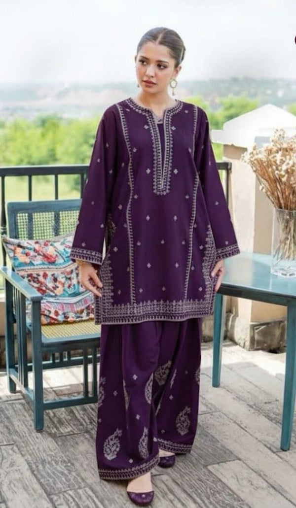 UNSTITCH SUIT DHANAK STUFF 2PC COLLECTION