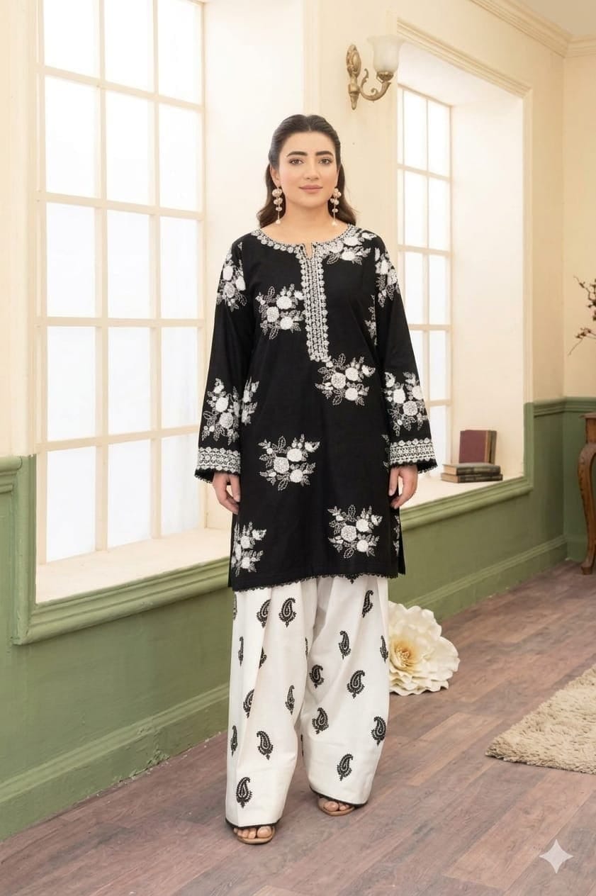 UNSTITCH SUIT DHANAK STUFF 2PC COLLECTION